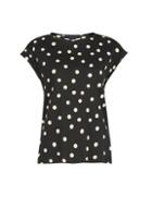 Dorothy Perkins Petite Black Spot Print T-shirt