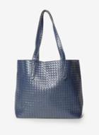 Dorothy Perkins Navy Weave Shopper Bag