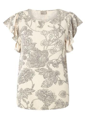 Dorothy Perkins *vero Moda Cream Floral T-shirt