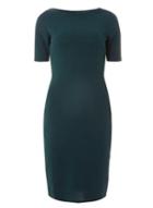 Dorothy Perkins Green Slash Neck Bodycon Dress