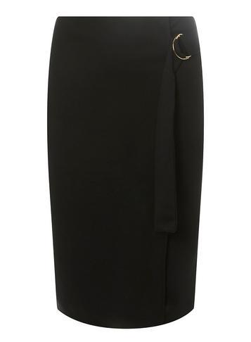 Dorothy Perkins Black D-ring Pencil Skirt