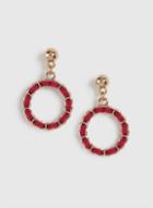 Dorothy Perkins Pink Fabric Chain Earrings