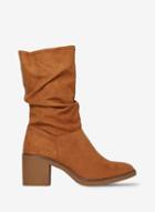 Dorothy Perkins Tan 'kelis' Ruched Calf Boots