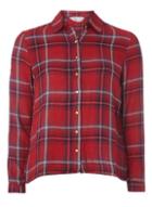 Dorothy Perkins Petite Red Checked Shirt