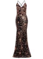 *quiz Black Sequin Mesh Fishtail Maxi Dress