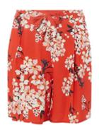 Dorothy Perkins *tall Red Blossom Print Tie Shorts