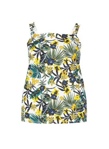 Dorothy Perkins *dp Curve Multi Coloured Tropical Print Square Neck Top