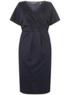 Dorothy Perkins Dp Curve Navy Scuba Wrap Dress