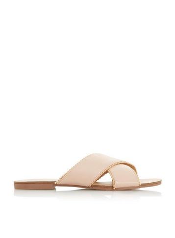 *head Over Heels By Dune Nude 'lorna' Ladies Flat Sandals