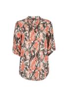 Dorothy Perkins Python Print Roll Sleeve Shirt