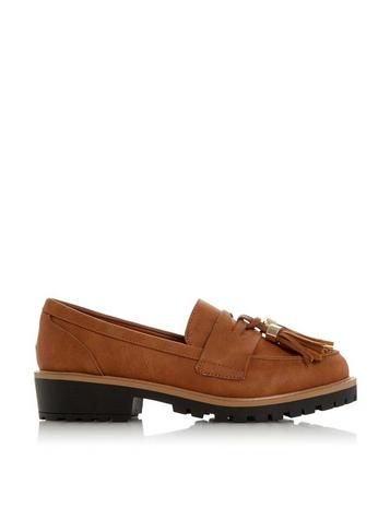 *head Over Heels By Dune Tan Gamila Ladies Flat Shoes