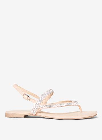 Dorothy Perkins Nude 'florina' Diamante Sandals