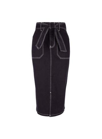 Dorothy Perkins Black Utility Midi Skirt