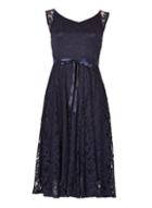 Dorothy Perkins *izabel London Navy Lace Midi Fit And Flare Dress