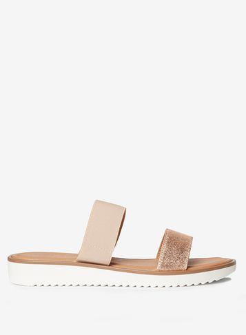Dorothy Perkins Rose Gold 'funky' Comfort Sandals