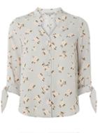 Dorothy Perkins Petite Grey Ditsy Floral Print Shirt