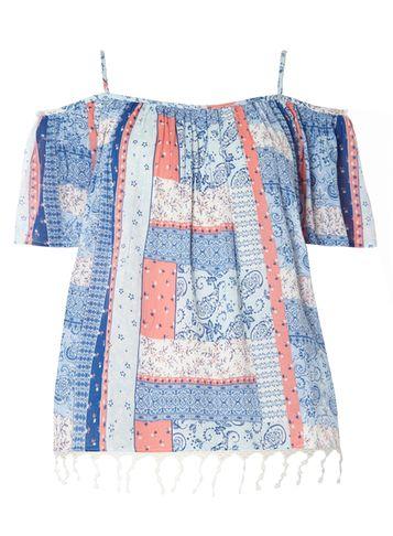 Dorothy Perkins Printed Cold Shoulder Top