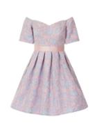 *chi Chi London Blue Fold Over Bardot Dress