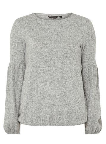 Dorothy Perkins Grey Balloon Sleeve Top