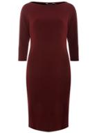 Dorothy Perkins Red Long Sleeve Slash Neck Bodycon Dress