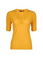 Dorothy Perkins Yellow Nehru Collar Half Sleeve Top