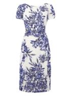 Dorothy Perkins *roman Originals Blue Floral Lace Dress