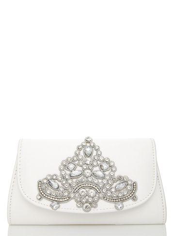 Dorothy Perkins *quiz White Jewel Trim Bag