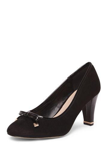 Dorothy Perkins Black 'carole' Metal Wide Fit Court Shoes