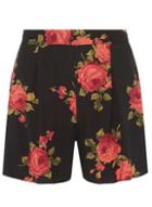 Dorothy Perkins Black Rose Print Shorts