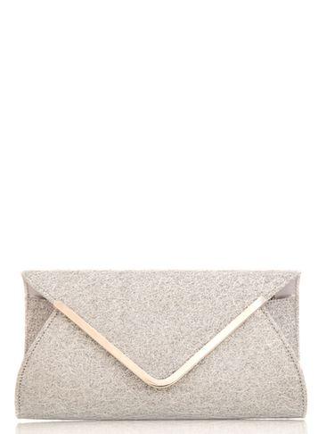 Dorothy Perkins *quiz Silver Glitter Mesh Bag