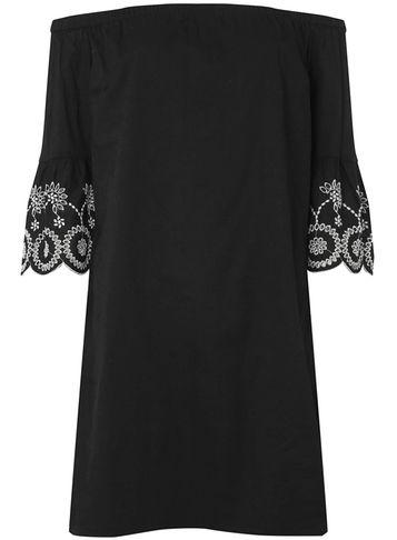 Dorothy Perkins *tall Black Broderie Bardot Dress