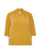 Dorothy Perkins *dp Curve Yellow Interlock Twist Yarn Pleat Top