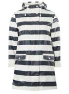 Dorothy Perkins Navy And White Striped Button Front Raincoat