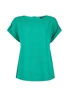 Dorothy Perkins Green Emerald Button T-shirt