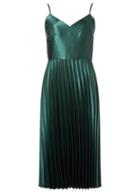 Dorothy Perkins *luxe Green Pleated Camisole Dress