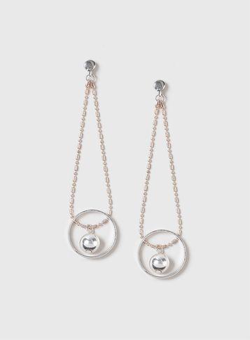 Dorothy Perkins Circle And Ball Drop Earrings