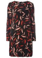 Dorothy Perkins *vila Black Leaf Print Shift Dress