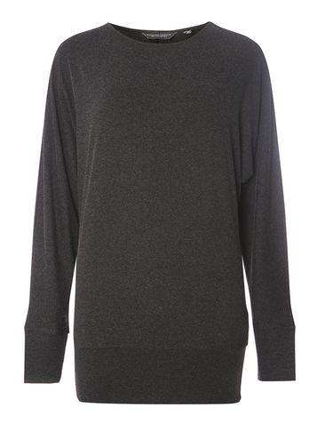 Dorothy Perkins *tall Grey Brushed Batwing Top