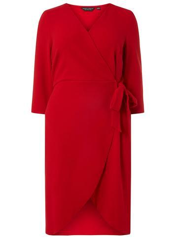 Dorothy Perkins *dp Curve Red Wrap Tie Shift Dress