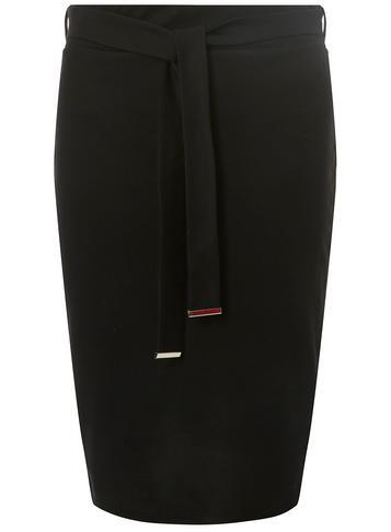 Dorothy Perkins Black Tie Front Pencil Skirt