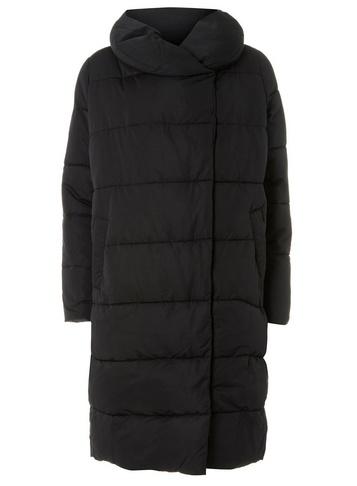 Dorothy Perkins Black Longline Duvet Coat