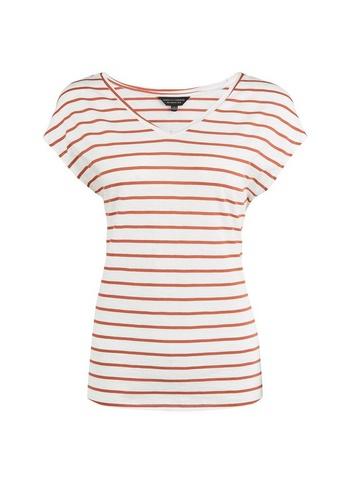 Dorothy Perkins Ginger Stripe Slub Button T-shirt