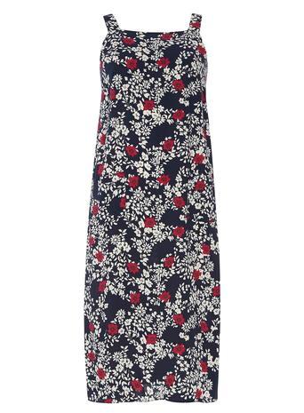 Dorothy Perkins Navy Floral Pinny Dress