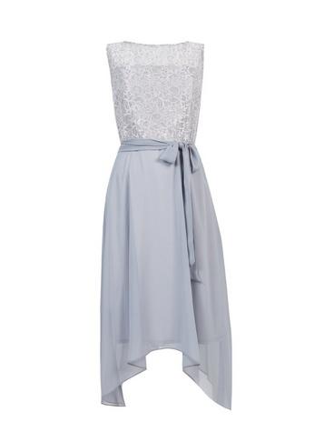 *billie & Blossom Grey Lace Fit And Flare Dress