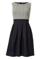 Dorothy Perkins *tenki Navy Striped Print Skater Dress