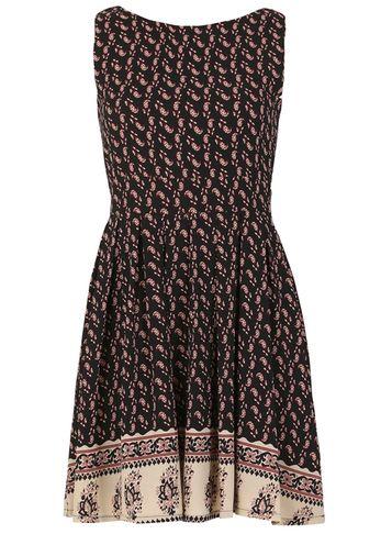Dorothy Perkins *tenki Black Paisley Print Dress