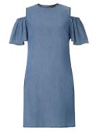 Dorothy Perkins Light Blue Cold Shoulder Shift Dress