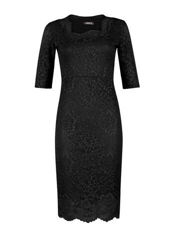 *feverfish Black Lace Bodycon Dress