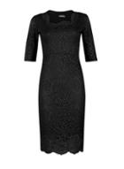 *feverfish Black Lace Bodycon Dress
