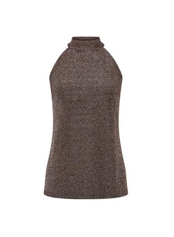 Dorothy Perkins Gold Shimmer Halterneck Top
